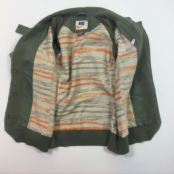 NIKE Sportswear Green Canvas Utility Blazer Jacket - Picture 4 of 11